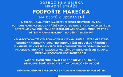 Finanční sbírka Hradní stráže na sedmiletého Marečka